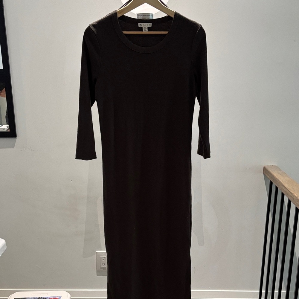 Lila Rose Dark Brown Long Sleeve Dress